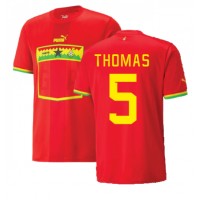 Koszulka piłkarska Ghana Thomas Partey #5 Strój wyjazdowy MŚ 2022 tanio Krótki Rękaw